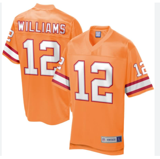 Tampa Bay Buccaneers 12 Doug Williams Orange Customized NFL Pro Line Retired Player Jersey